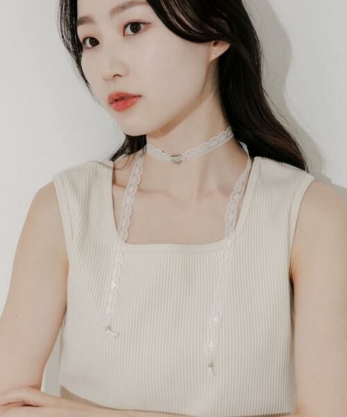 SMELLY / スメリー ネックレス・ペンダント・チョーカー | メタルトップレースチョーカーネックレス | 詳細3