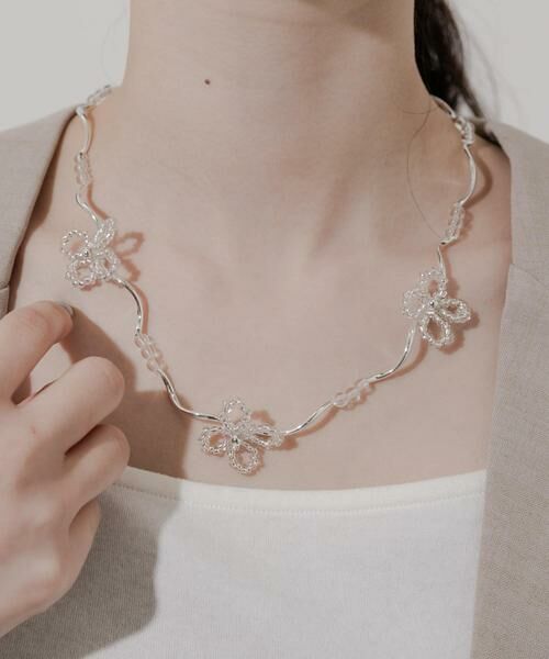 SMELLY / スメリー ネックレス・ペンダント・チョーカー | ビーズフラワーモチーフチョーカーネックレス | 詳細3