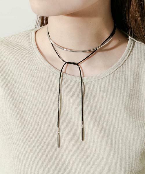 SMELLY / スメリー ネックレス・ペンダント・チョーカー | メタルカーブスライドチョーカーネックレス | 詳細2