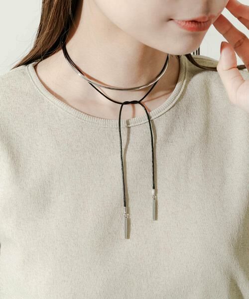 SMELLY / スメリー ネックレス・ペンダント・チョーカー | メタルカーブスライドチョーカーネックレス | 詳細3