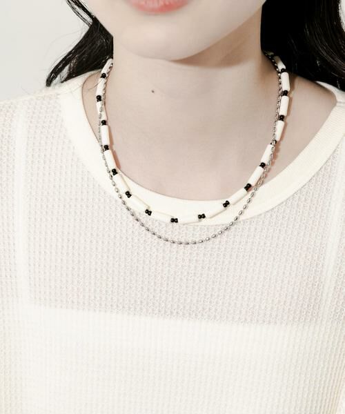 SMELLY / スメリー ネックレス・ペンダント・チョーカー | ビーズメタルボールレイヤードネックレス | 詳細4