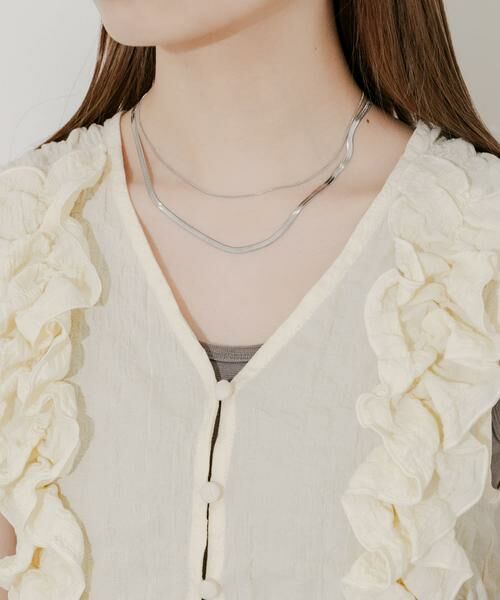 SMELLY / スメリー ネックレス・ペンダント・チョーカー | ステンレススネークチェーンレイヤードネックレス | 詳細1