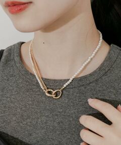 SMELLY / スメリー ネックレス・ペンダント・チョーカー | パールチェーンコンビショートネックレス