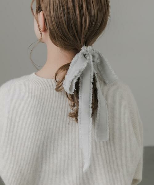 SMELLY / スメリー ヘアゴム・シュシュ | フリンジリボンボリュームヘアカフ | 詳細1