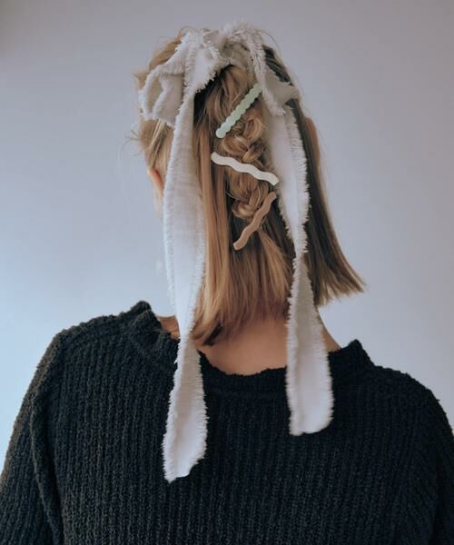 SMELLY / スメリー ヘアゴム・シュシュ | フリンジリボンボリュームヘアカフ | 詳細4