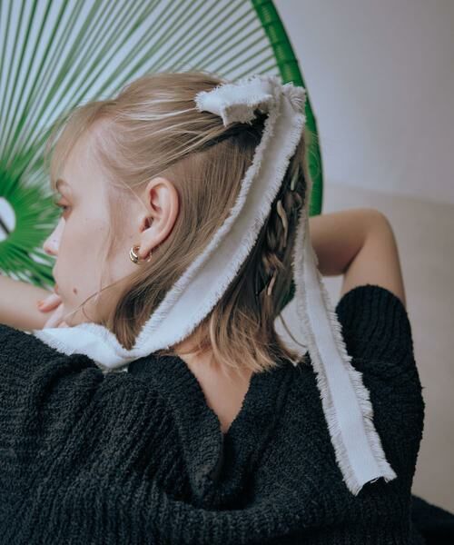 SMELLY / スメリー ヘアゴム・シュシュ | フリンジリボンボリュームヘアカフ | 詳細5