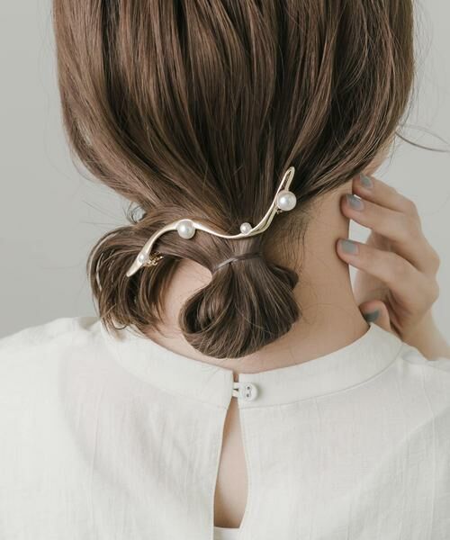 SMELLY / スメリー カチューシャ・カチューム・その他 | パールウェーブバレッタ | 詳細1