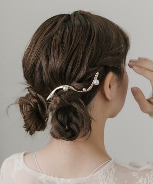 SMELLY / スメリー カチューシャ・カチューム・その他 | パールウェーブバレッタ | 詳細4