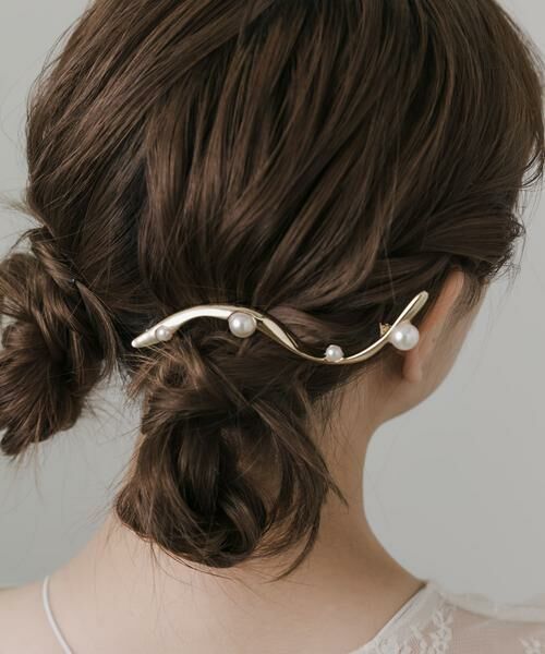 SMELLY / スメリー カチューシャ・カチューム・その他 | パールウェーブバレッタ | 詳細6