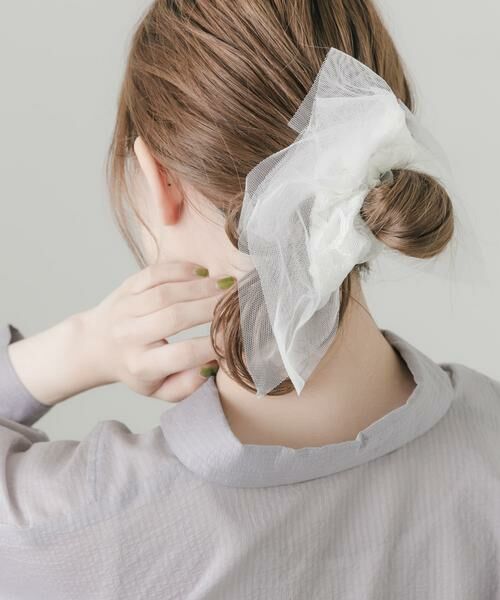 SMELLY / スメリー ヘアゴム・シュシュ | チュールレーススクエアシュシュ | 詳細1