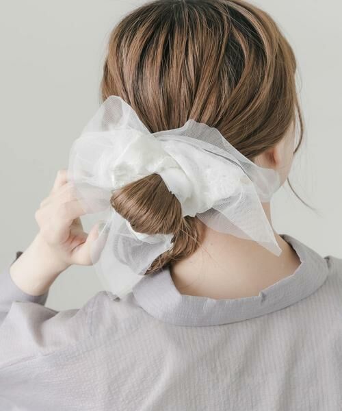 SMELLY / スメリー ヘアゴム・シュシュ | チュールレーススクエアシュシュ | 詳細3