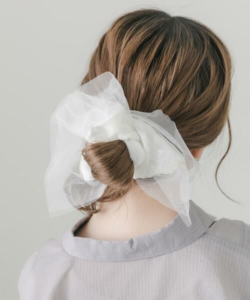 SMELLY / スメリー ヘアゴム・シュシュ | チュールレーススクエアシュシュ | 詳細4