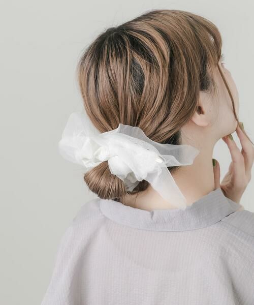 SMELLY / スメリー ヘアゴム・シュシュ | チュールレーススクエアシュシュ | 詳細5