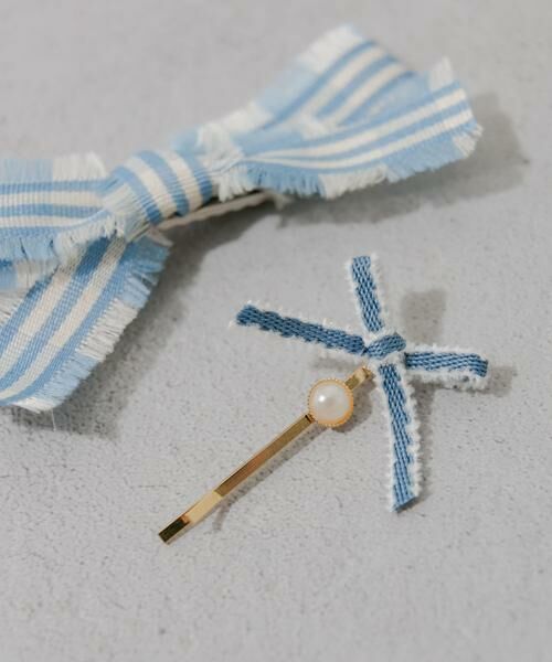 SMELLY / スメリー カチューシャ・カチューム・その他 | チェックリボン2セットピン | 詳細1