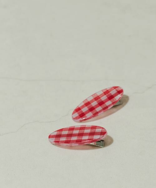 SMELLY / スメリー カチューシャ・カチューム・その他 | ギンガムチェック2セットピン | 詳細1