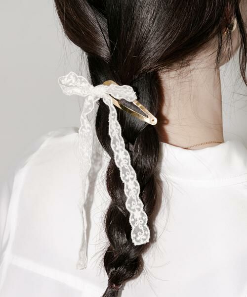 SMELLY / スメリー カチューシャ・カチューム・その他 | レースリボンヘアピン | 詳細3