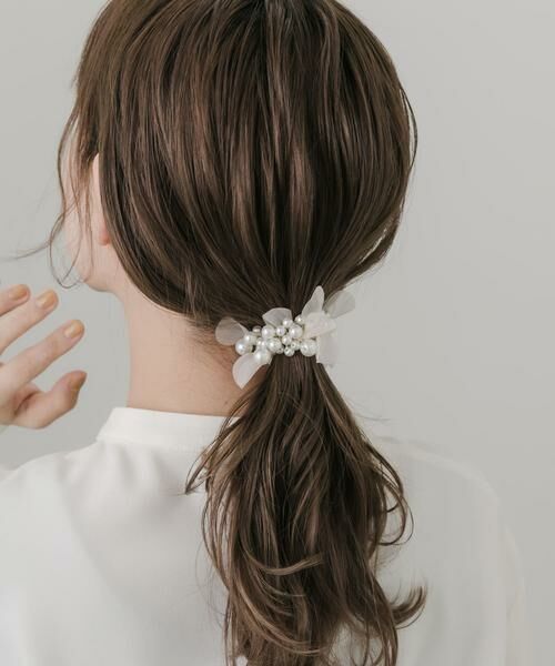 SMELLY / スメリー ヘアゴム・シュシュ | ランダムパールリボンヘアゴム | 詳細2