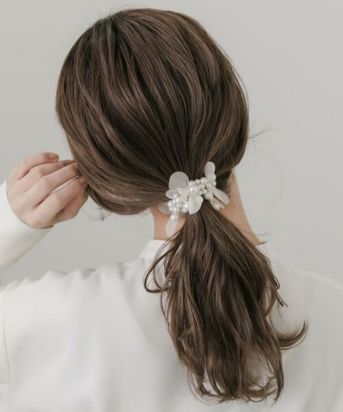 SMELLY / スメリー ヘアゴム・シュシュ | ランダムパールリボンヘアゴム | 詳細3