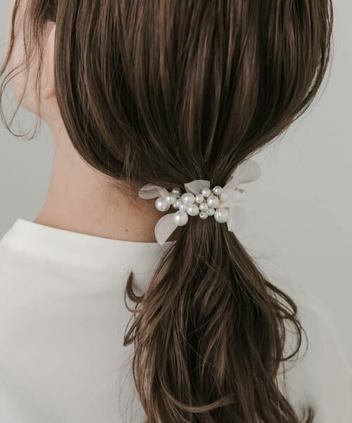 SMELLY / スメリー ヘアゴム・シュシュ | ランダムパールリボンヘアゴム | 詳細4