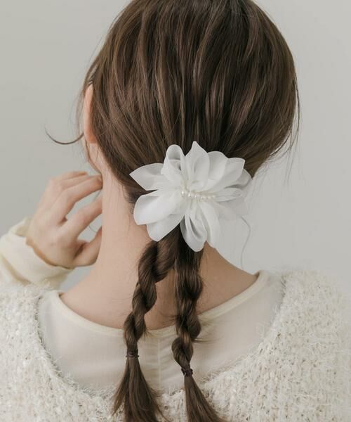 SMELLY / スメリー カチューシャ・カチューム・その他 | パールギャザーシアーバレッタ | 詳細2