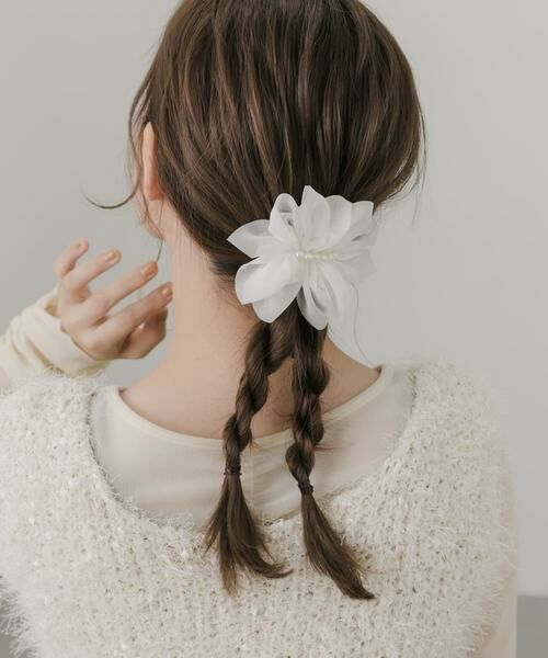 SMELLY / スメリー カチューシャ・カチューム・その他 | パールギャザーシアーバレッタ | 詳細3