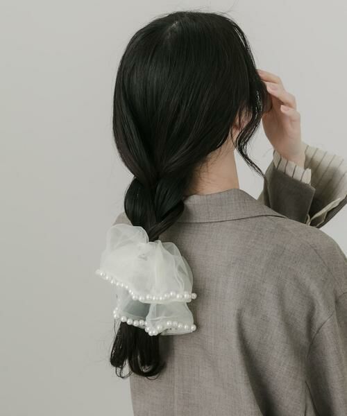 SMELLY / スメリー ヘアゴム・シュシュ | パールシフォンボリュームシュシュ | 詳細2