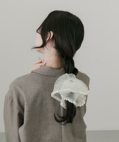 SMELLY / スメリー ヘアゴム・シュシュ | パールシフォンボリュームシュシュ | 詳細4