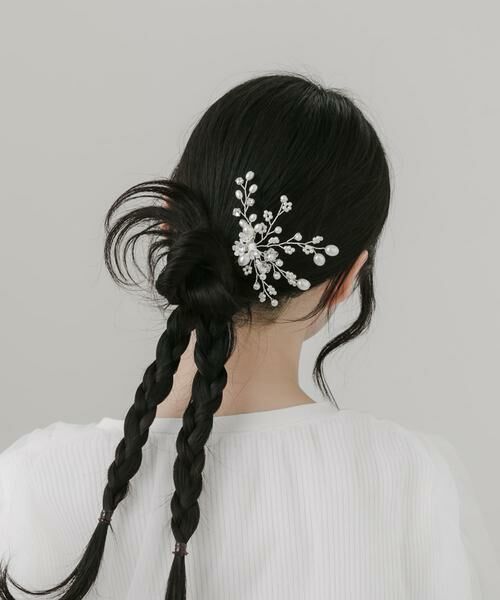 SMELLY / スメリー カチューシャ・カチューム・その他 | 『WEB/一部店舗限定』パールフラワードレスピン | 詳細1