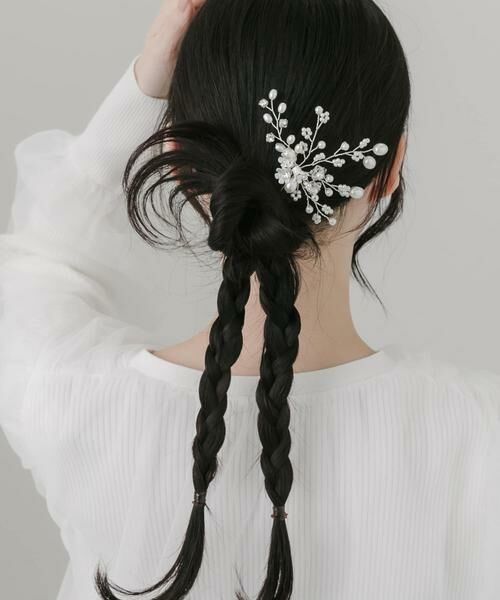 SMELLY / スメリー カチューシャ・カチューム・その他 | 『WEB/一部店舗限定』パールフラワードレスピン（ホワイト）