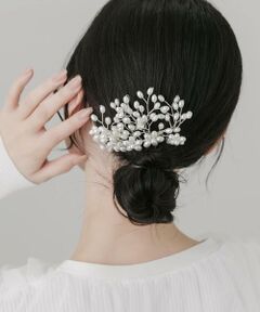 SMELLY / スメリー カチューシャ・カチューム・その他 | 『WEB/一部店舗限定』パールフラワーボリュームドレスコームピン