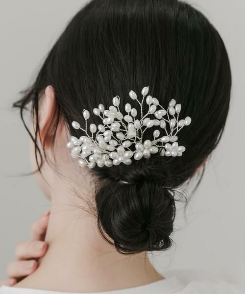 SMELLY / スメリー カチューシャ・カチューム・その他 | 『WEB/一部店舗限定』パールフラワーボリュームドレスコームピン | 詳細2