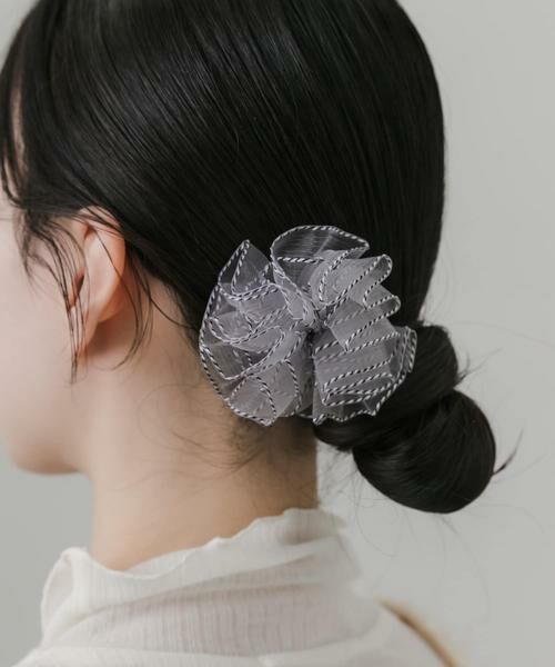 SMELLY / スメリー カチューシャ・カチューム・その他 | パイピングシフォンフラワーヘアピン | 詳細1