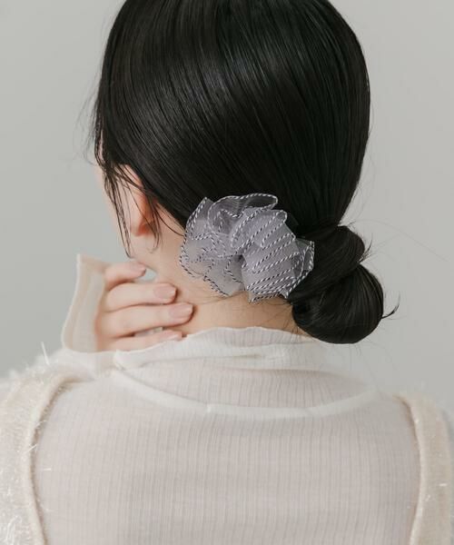 SMELLY / スメリー カチューシャ・カチューム・その他 | パイピングシフォンフラワーヘアピン | 詳細3