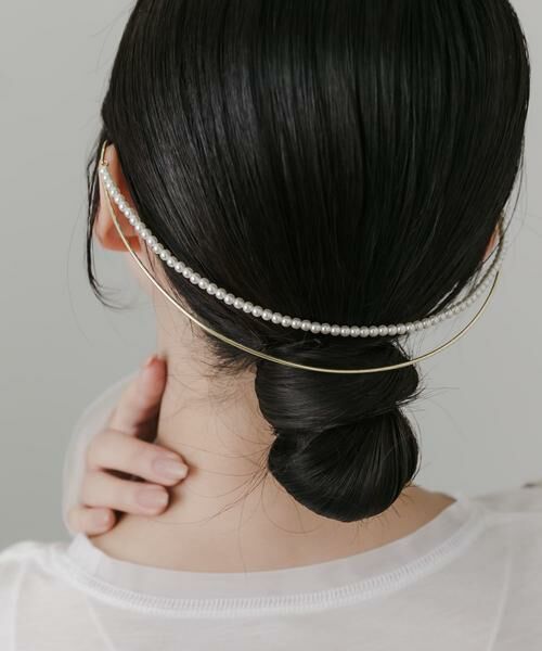 SMELLY / スメリー カチューシャ・カチューム・その他 | パールラインバックカチューシャ | 詳細1