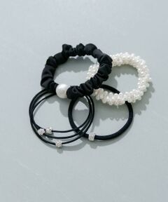 SMELLY / スメリー ヘアゴム・シュシュ | パールビジュー4セットゴム