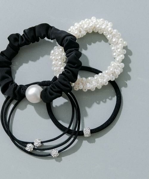 SMELLY / スメリー ヘアゴム・シュシュ | パールビジュー4セットゴム | 詳細1