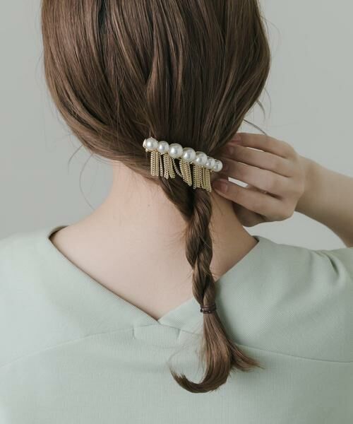 SMELLY / スメリー カチューシャ・カチューム・その他 | パールチェーンバレッタ | 詳細2