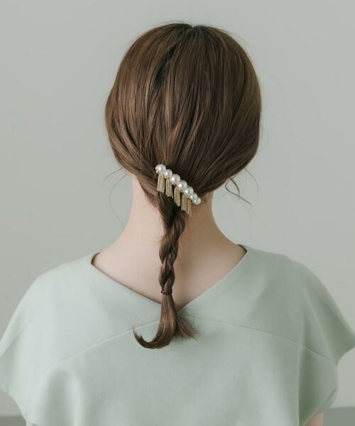 SMELLY / スメリー カチューシャ・カチューム・その他 | パールチェーンバレッタ | 詳細4