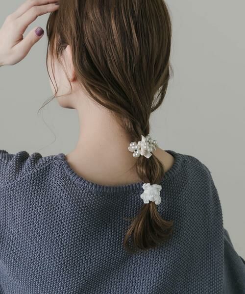 SMELLY / スメリー ヘアゴム・シュシュ | パールリボン2セットヘアゴム | 詳細3