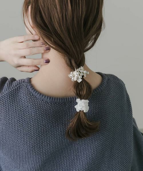 SMELLY / スメリー ヘアゴム・シュシュ | パールリボン2セットヘアゴム | 詳細4