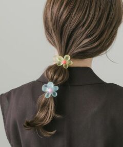 SMELLY / スメリー ヘアゴム・シュシュ | マットクリアフフラワーセットポニー