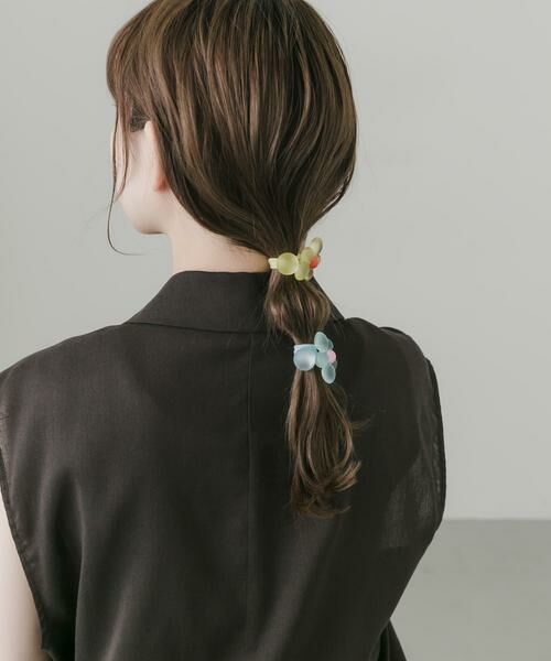 SMELLY / スメリー ヘアゴム・シュシュ | マットクリアフフラワーセットポニー | 詳細2