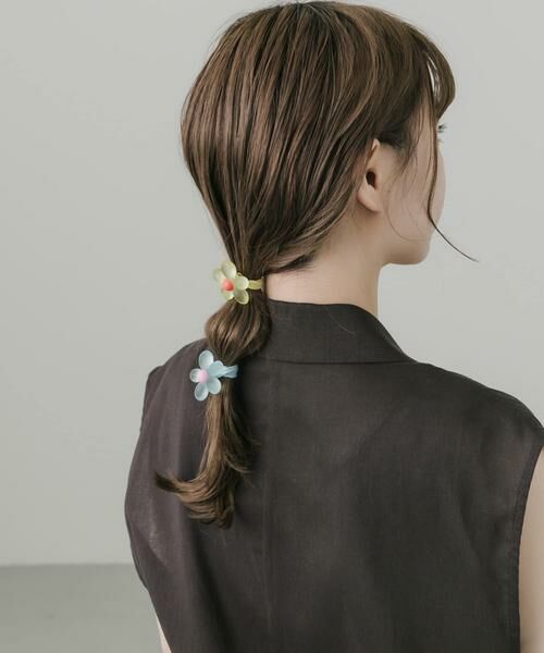 SMELLY / スメリー ヘアゴム・シュシュ | マットクリアフフラワーセットポニー | 詳細3