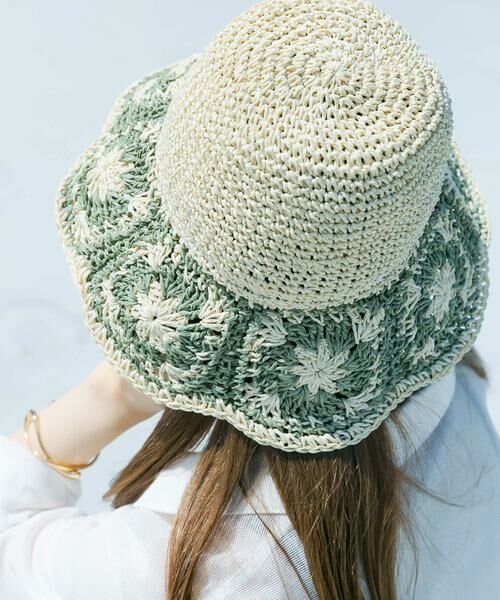 SMELLY / スメリー ハット | クロシェモチーフペーパーハット | 詳細1