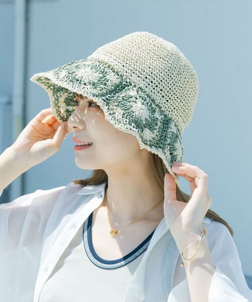 SMELLY / スメリー ハット | クロシェモチーフペーパーハット | 詳細2