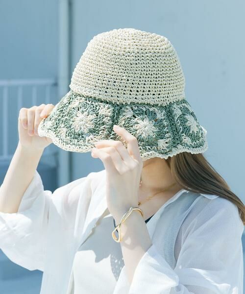 SMELLY / スメリー ハット | クロシェモチーフペーパーハット | 詳細3