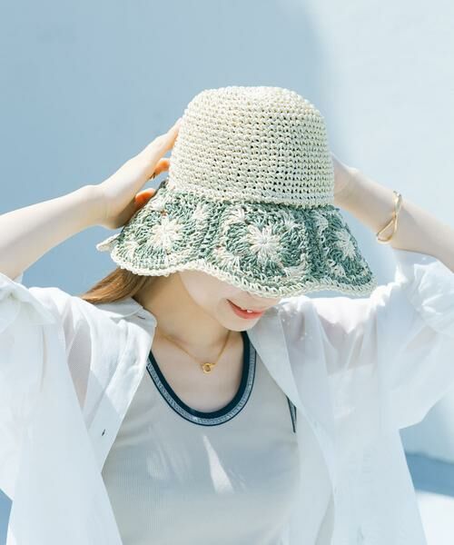 SMELLY / スメリー ハット | クロシェモチーフペーパーハット | 詳細4