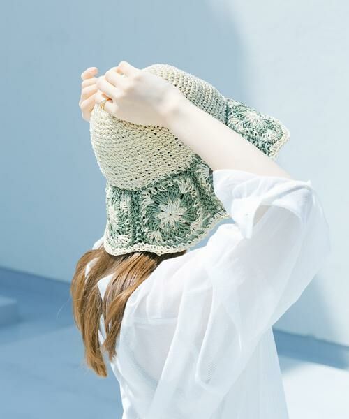 SMELLY / スメリー ハット | クロシェモチーフペーパーハット | 詳細5