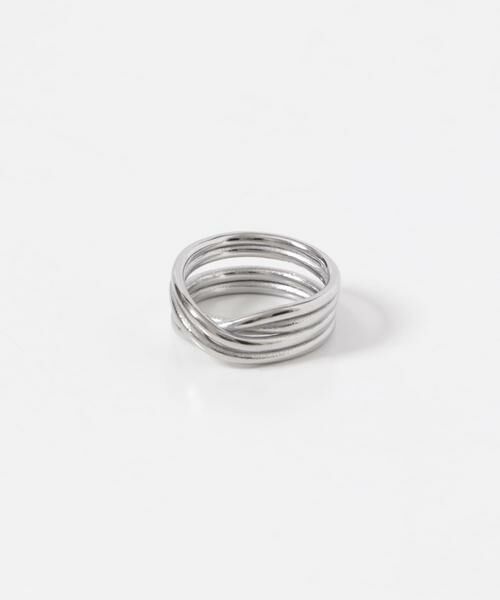 SMELLY / スメリー リング | ステンレスラインクロスリング | 詳細4