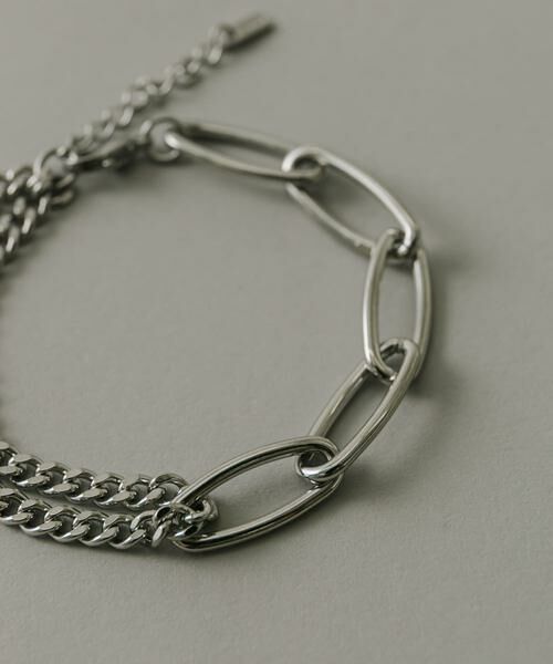 SMELLY / スメリー ブレスレット・バングル | ステンレスオーバルチェーンコンビブレスレット | 詳細2